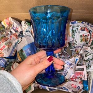 Perspective Blue by Noritake Vintage Glassware set of 8